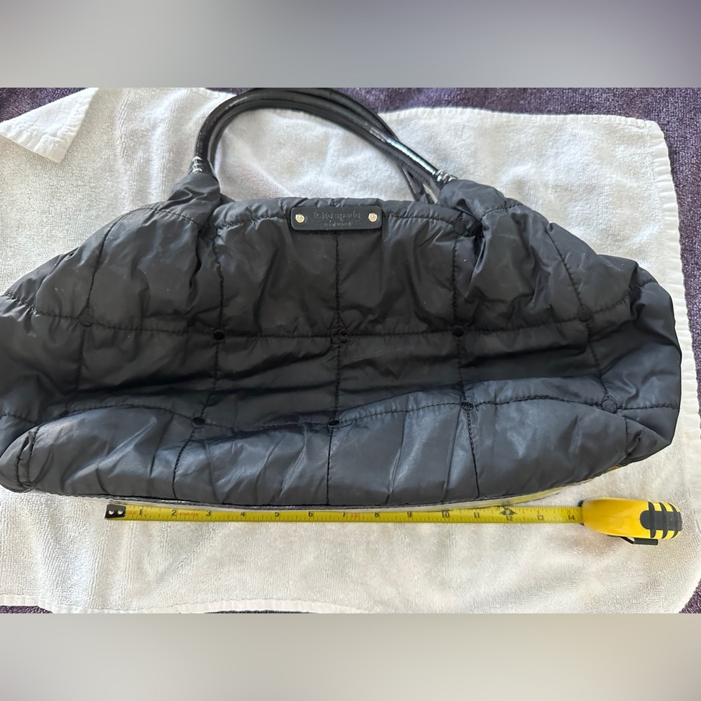 Kate Spade black nylon quilted bag used